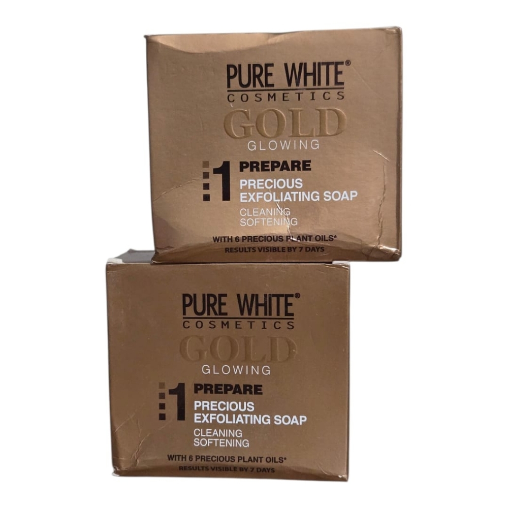 X2 Pure White Gold Precious Exfoliating Soap 2pieces